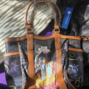 Wizard of Oz Themed Tote Bag - Black and Brown